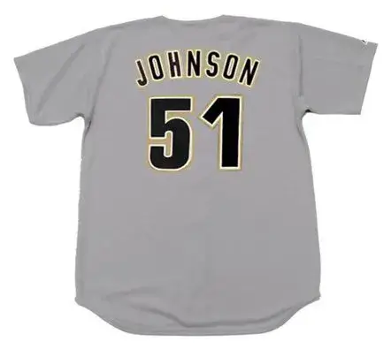 RANDY JOHNSON Houston Astros 1998 Majestic Throwback Away Baseball Jersey 