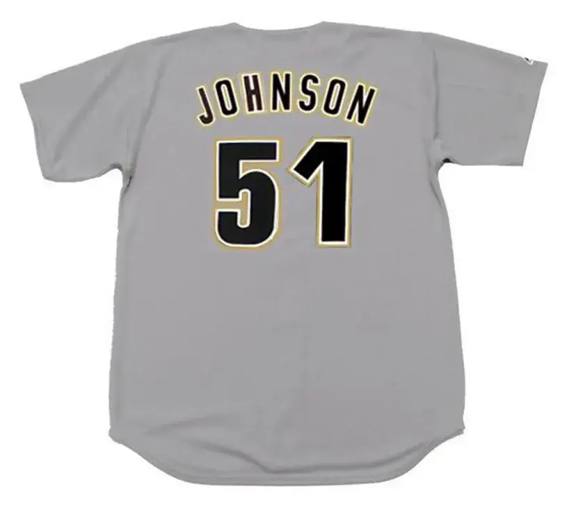 RANDY JOHNSON Houston Astros 1998 Majestic Throwback Away Baseball Jersey 