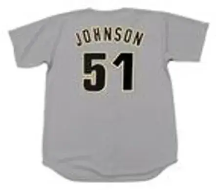 RANDY JOHNSON Houston Astros 1998 Majestic Throwback Away Baseball Jersey 