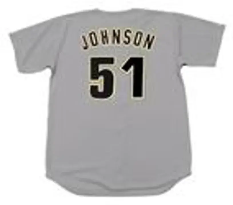 RANDY JOHNSON Houston Astros 1998 Majestic Throwback Away Baseball Jersey 