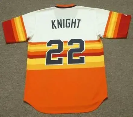 RAY KNIGHT Houston Astros 1982 Majestic Cooperstown Throwback Baseball Jersey 