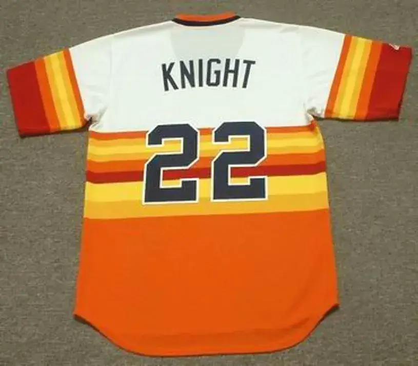 RAY KNIGHT Houston Astros 1982 Majestic Cooperstown Throwback Baseball Jersey 