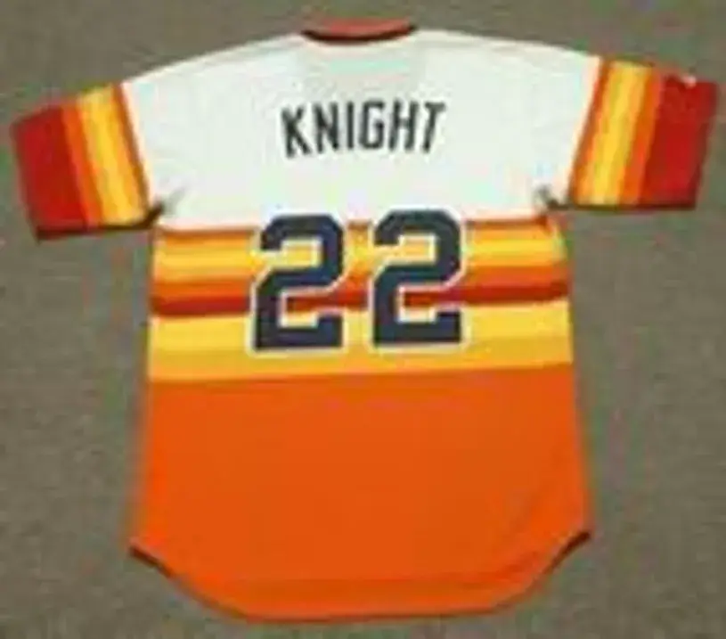 RAY KNIGHT Houston Astros 1982 Majestic Cooperstown Throwback Baseball Jersey 