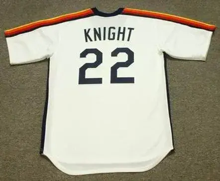 RAY KNIGHT Houston Astros 1984 Majestic Cooperstown Throwback Baseball Jersey 