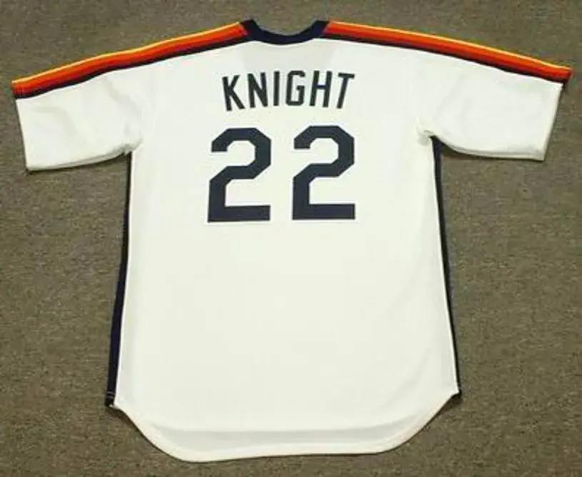RAY KNIGHT Houston Astros 1984 Majestic Cooperstown Throwback Baseball Jersey 