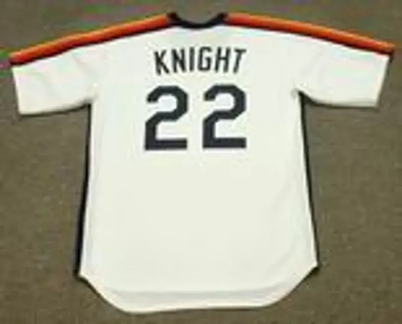 RAY KNIGHT Houston Astros 1984 Majestic Cooperstown Throwback Baseball Jersey 