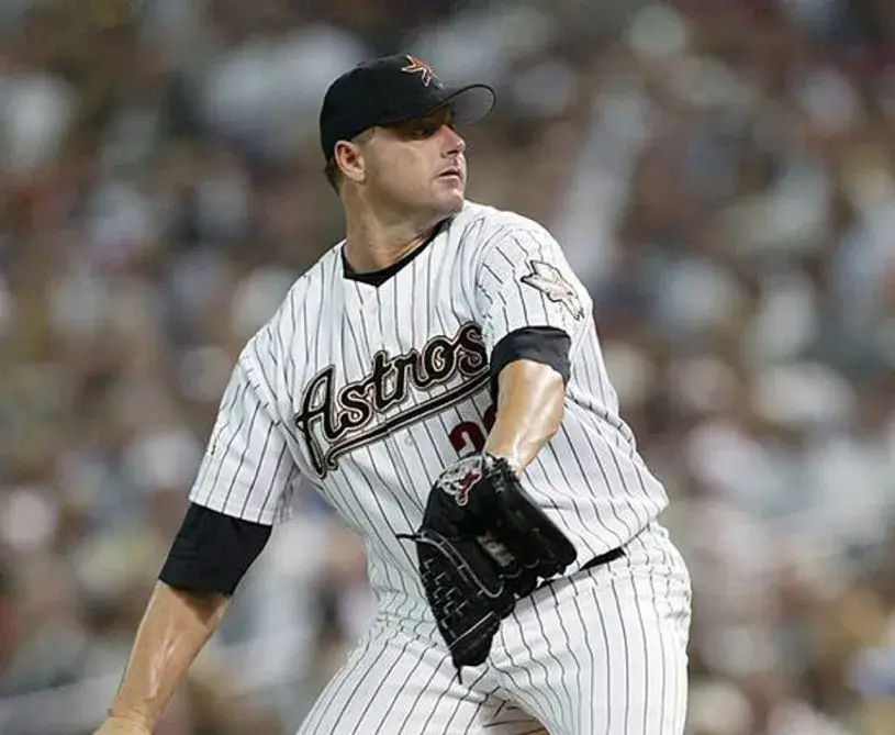 ROGER CLEMENS Houston Astros 2004 Majestic Throwback Home Baseball Jersey 