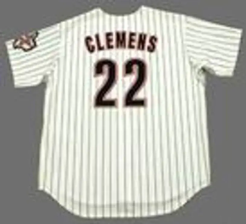 ROGER CLEMENS Houston Astros 2004 Majestic Throwback Home Baseball Jersey 