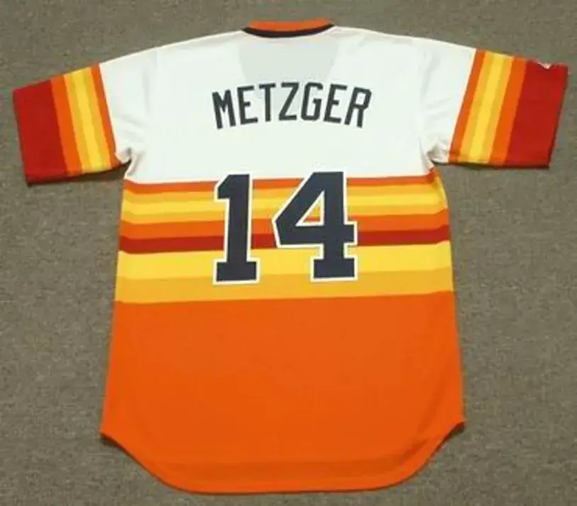 ROGER METZGER Houston Astros 1970’s Majestic Throwback Baseball Jersey 