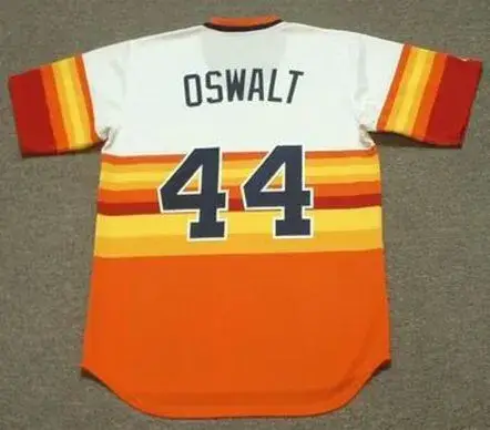 ROY OSWALT Houston Astros 1980’s Majestic Cooperstown Throwback Baseball Jersey 