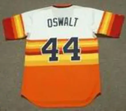 ROY OSWALT Houston Astros 1980’s Majestic Cooperstown Throwback Baseball Jersey 