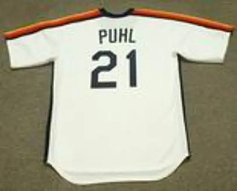 TERRY PUHL Houston Astros 1984 Majestic Cooperstown Throwback Baseball Jersey 