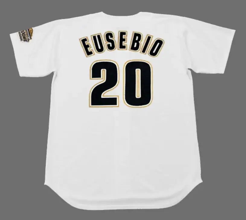 TONY EUSEBIO Houston Astros 1994 Home Majestic Baseball Throwback Jersey 