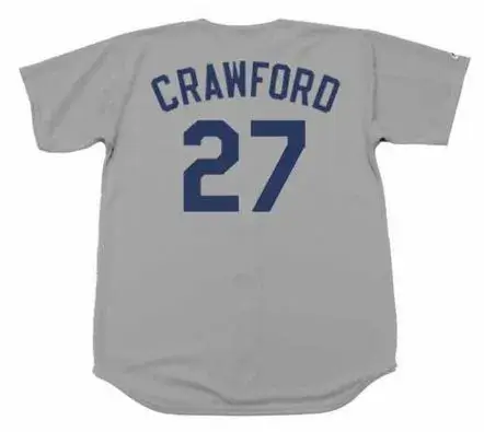 WILLIE CRAWFORD Los Angeles Dodgers 1974 Away Majestic Throwback Baseball Jersey 