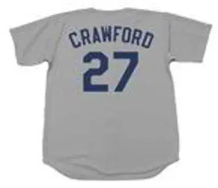 WILLIE CRAWFORD Los Angeles Dodgers 1974 Away Majestic Throwback Baseball Jersey 