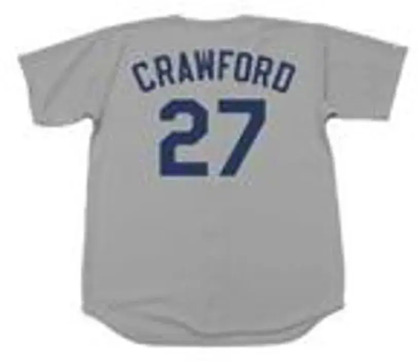 WILLIE CRAWFORD Los Angeles Dodgers 1974 Away Majestic Throwback Baseball Jersey 