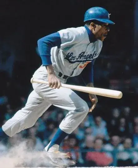 WILLIE DAVIS Los Angeles Dodgers 1969 Away Majestic Throwback  Baseball Jersey 