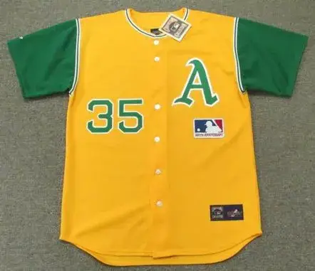 VIDA BLUE Oakland Athletics 1969 Majestic Cooperstown Throwback Baseball Jersey