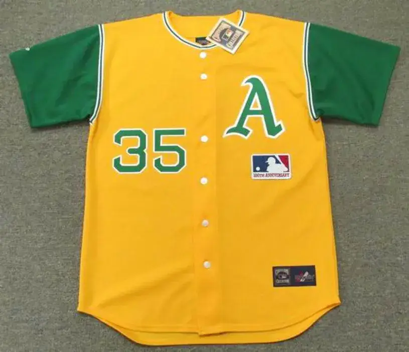 VIDA BLUE Oakland Athletics 1969 Majestic Cooperstown Throwback Baseball Jersey