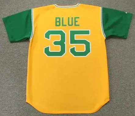 VIDA BLUE Oakland Athletics 1969 Majestic Cooperstown Throwback Baseball Jersey 