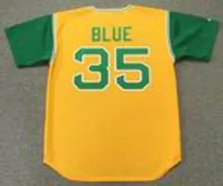 VIDA BLUE Oakland Athletics 1969 Majestic Cooperstown Throwback Baseball Jersey 