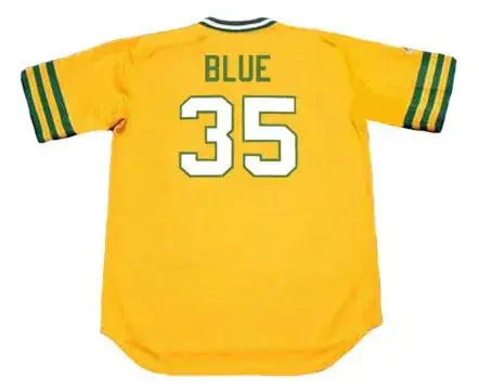 VIDA BLUE Oakland Athletics 1972 Majestic Cooperstown Throwback Baseball Jersey