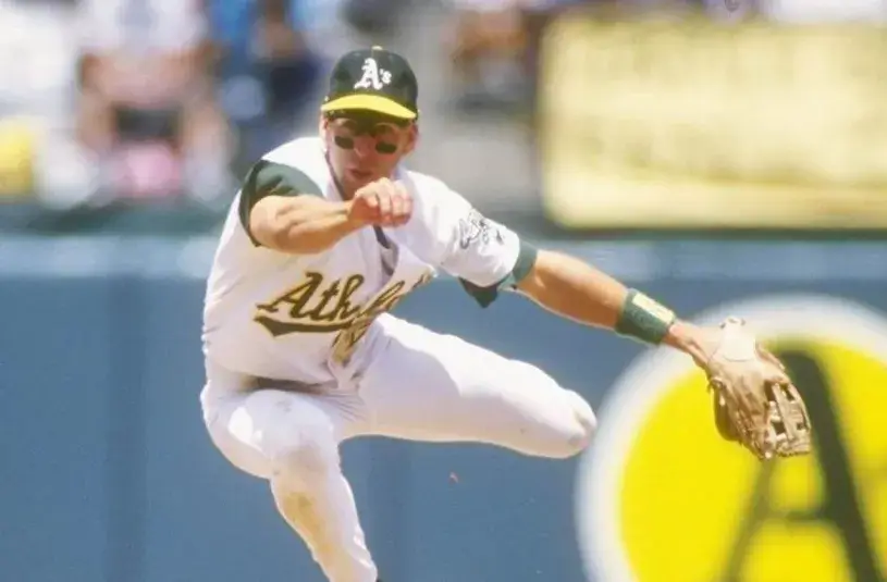 WALT WEISS Oakland Athletics 1989 Home Majestic Baseball Throwback Jersey 