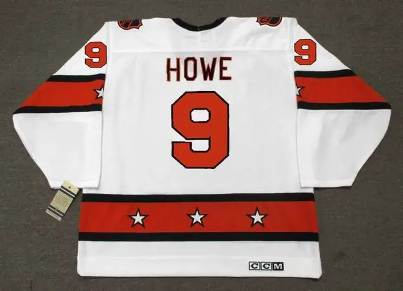GORDIE HOWE 1980 CCM Vintage Throwback NHL “All Star” Hockey Jersey 
