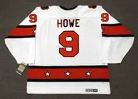 GORDIE HOWE 1980 CCM Vintage Throwback NHL “All Star” Hockey Jersey 