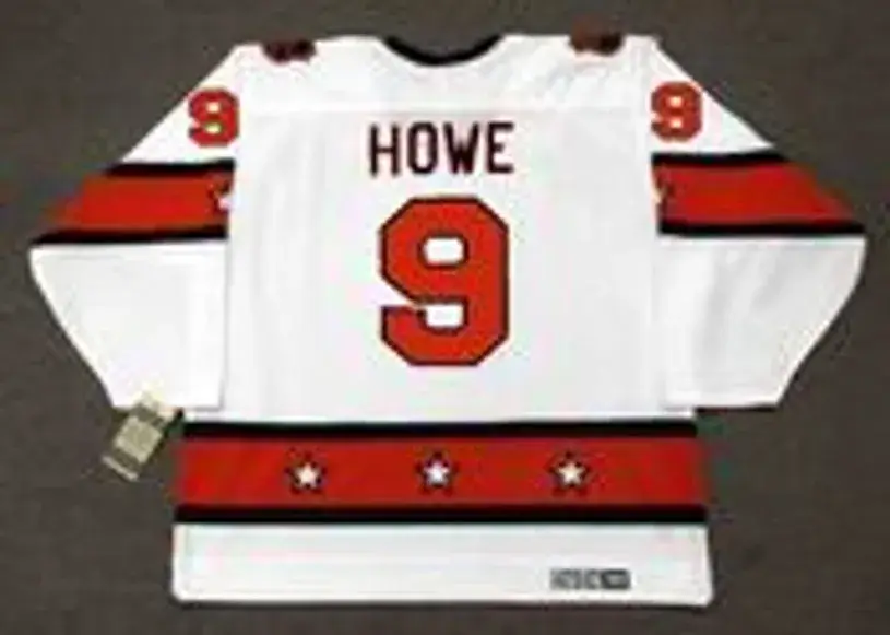 GORDIE HOWE 1980 CCM Vintage Throwback NHL “All Star” Hockey Jersey 