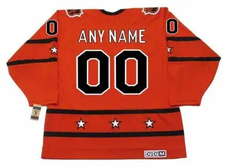 NHL 1970’s “All Star” CCM Throwback Orange Jersey Customized “Any Name & Number(s)” 