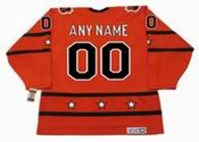 NHL 1970’s “All Star” CCM Throwback Orange Jersey Customized “Any Name & Number(s)” 