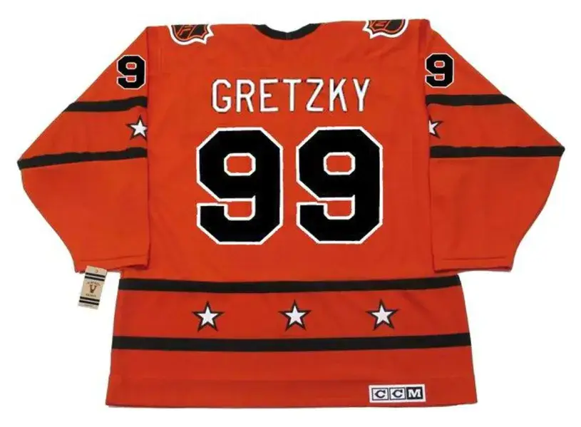 WAYNE GRETZKY 1980 CCM Vintage Throwback NHL “All Star” Hockey Jersey 
