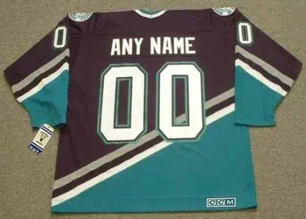 ANAHEIM MIGHTY DUCKS 1990’s CCM Throwback Away Jersey Customized “Any Name & Number(s)” 