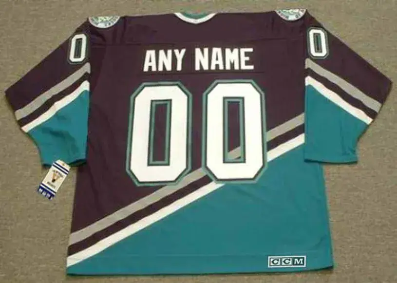 ANAHEIM MIGHTY DUCKS 1990’s CCM Throwback Away Jersey Customized “Any Name & Number(s)” 