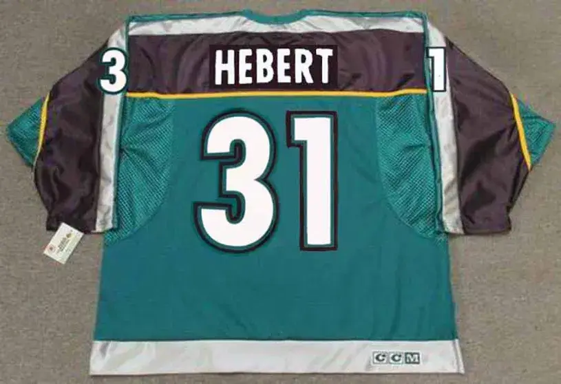 GUY HEBERT Anaheim Mighty Ducks 1998 Alternate CCM Throwback NHL Jersey 