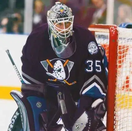 JEAN-SEBASTIEN GIGUERE Anaheim Mighty Ducks 2003 Away CCM Vintage Throwback Jersey 