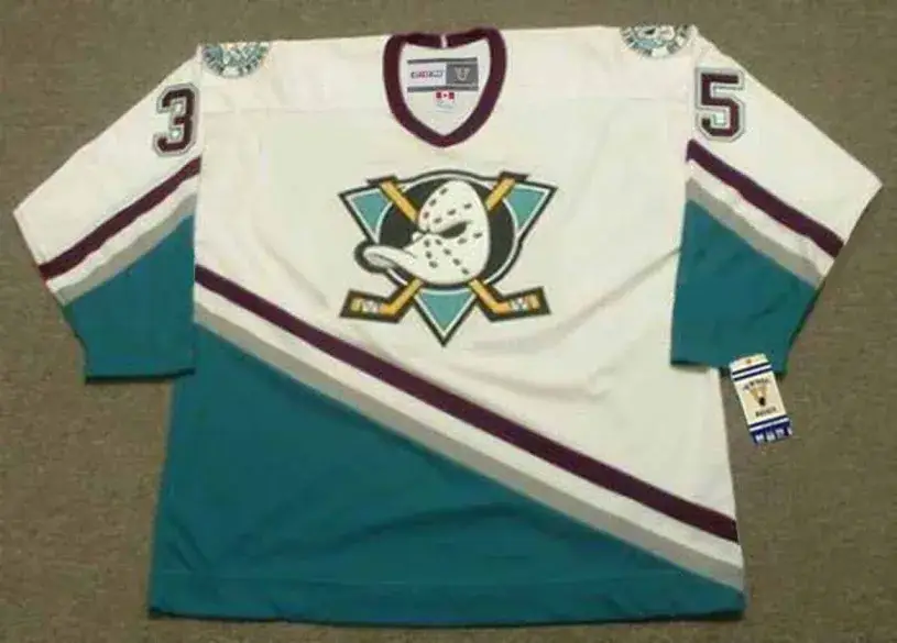 JEAN-SEBASTIEN GIGUERE Anaheim Mighty Ducks 2003 Home CCM NHL Vintage Throwback Jersey