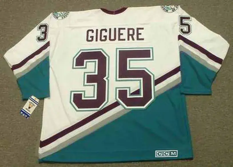JEAN-SEBASTIEN GIGUERE Anaheim Mighty Ducks 2003 Home CCM NHL Vintage Throwback Jersey 