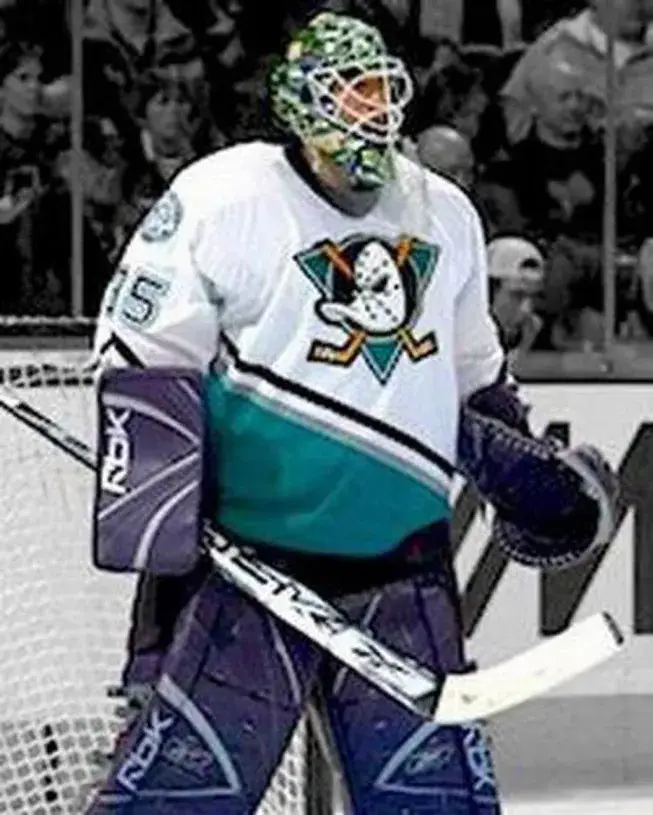JEAN-SEBASTIEN GIGUERE Anaheim Mighty Ducks 2003 Home CCM NHL Vintage Throwback Jersey 