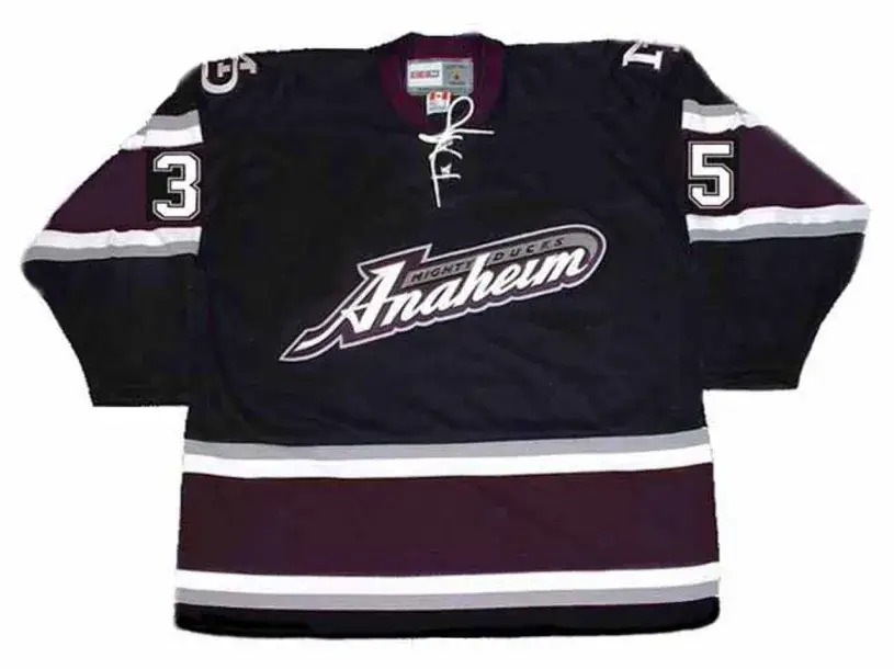 JEAN-SEBASTIEN GIGUERE Anaheim Mighty Ducks 2005 CCM Throwback NHL Jersey