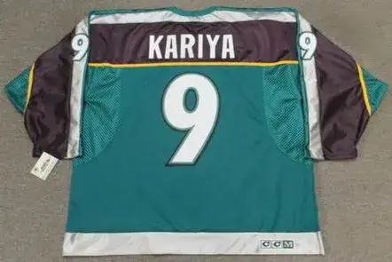 PAUL KARIYA Anaheim Mighty Ducks 1998 Alternate CCM Throwback NHL Jersey 