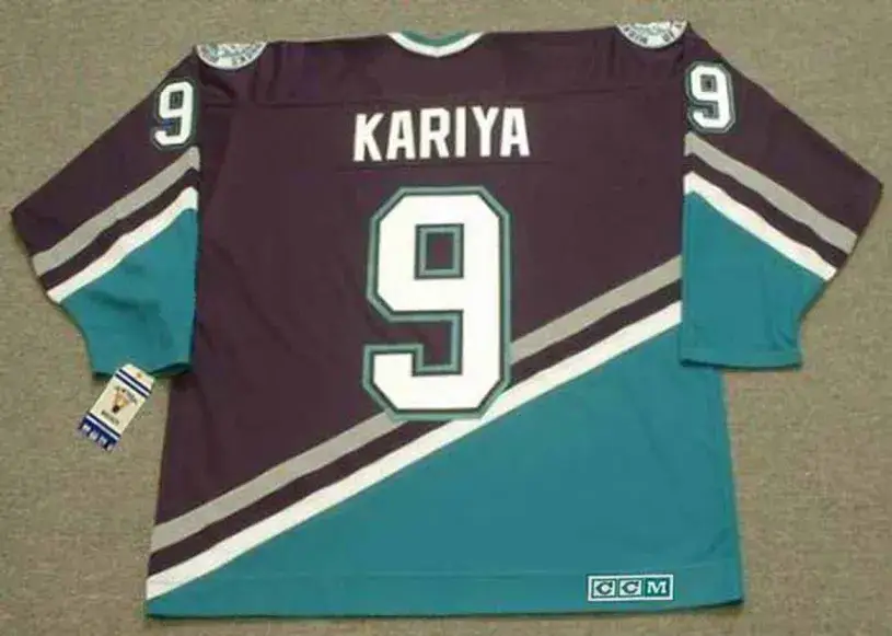 PAUL KARIYA Anaheim Mighty Ducks 2003 Away CCM NHL Throwback Hockey Jersey 
