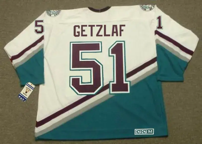 RYAN GETZLAF Anaheim Mighty Ducks 2005 Away CCM NHL Vintage Throwback Jersey 