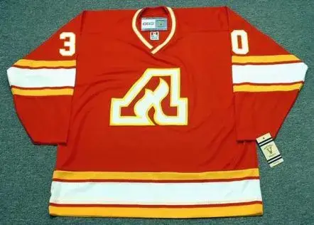 DAN BOUCHARD Atlanta Flames 1978 CCM Vintage Throwback Away NHL Hockey Jersey