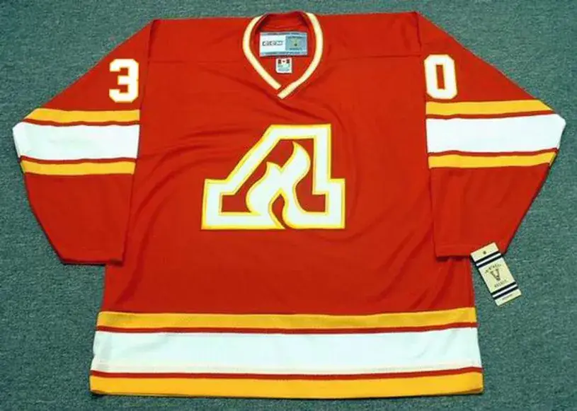 DAN BOUCHARD Atlanta Flames 1978 CCM Vintage Throwback Away NHL Hockey Jersey