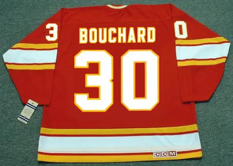 DAN BOUCHARD Atlanta Flames 1978 CCM Vintage Throwback Away NHL Hockey Jersey 