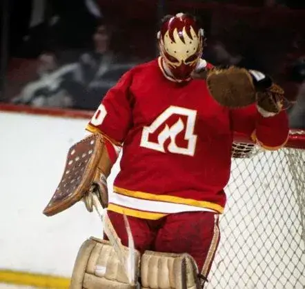 DAN BOUCHARD Atlanta Flames 1978 CCM Vintage Throwback Away NHL Hockey Jersey 