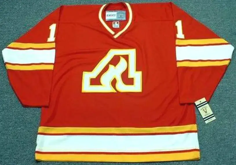 JIM CRAIG Atlanta Flames 1980 CCM Vintage Throwback Away NHL Hockey Jersey