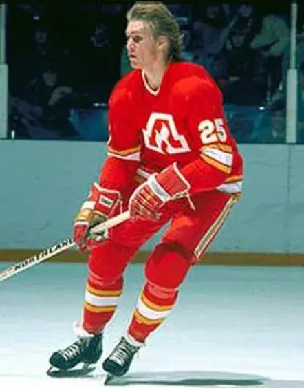 WILLI PLETT Atlanta Flames 1977 CCM Vintage Throwback Away NHL Hockey Jersey 